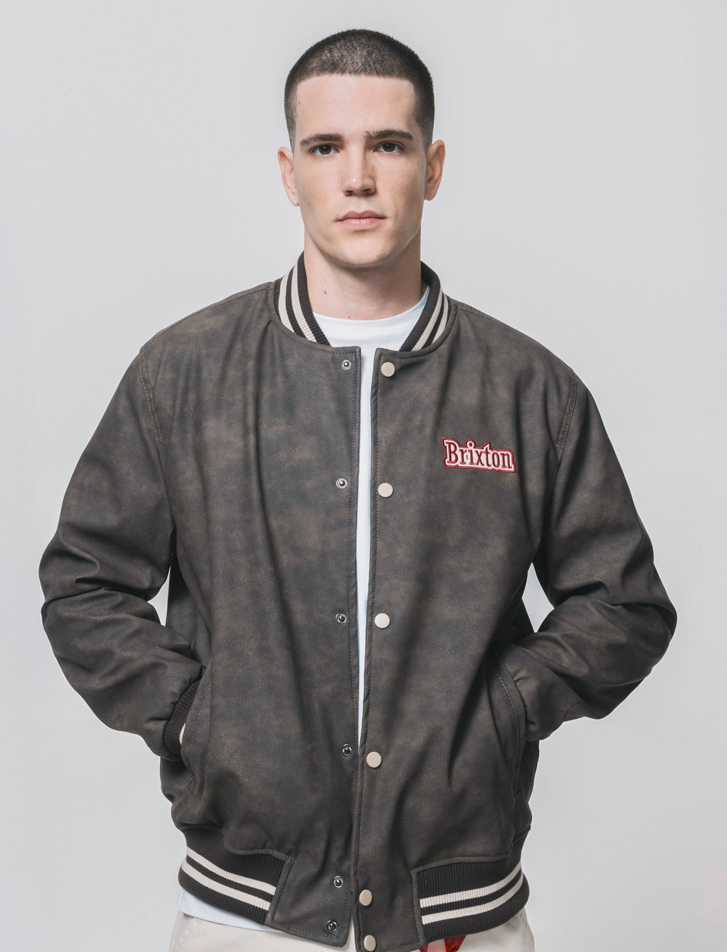 Bomber Maltinto Effetto Nabuk con Patch - Moro