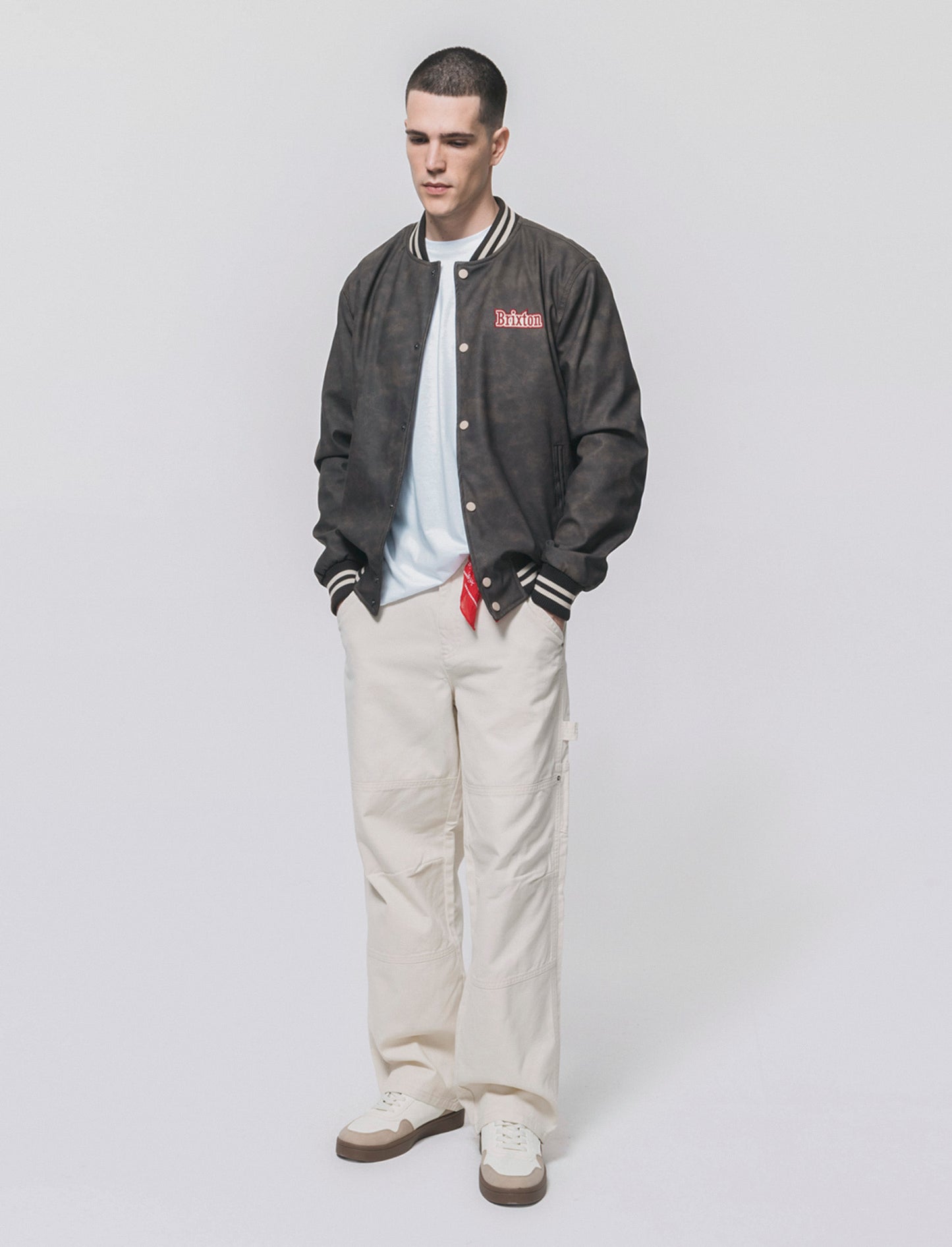 Bomber Maltinto Effetto Nabuk con Patch - Moro