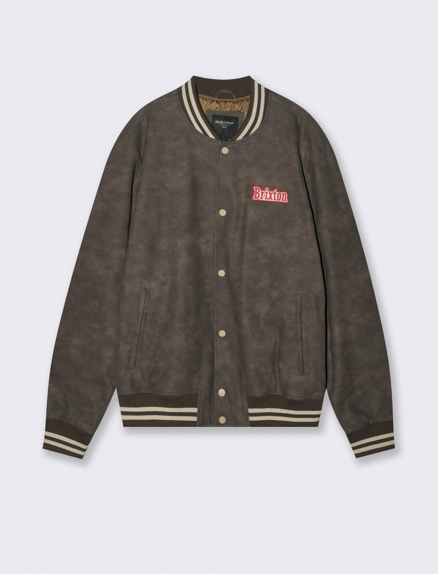 Bomber Maltinto Effetto Nabuk con Patch - Moro