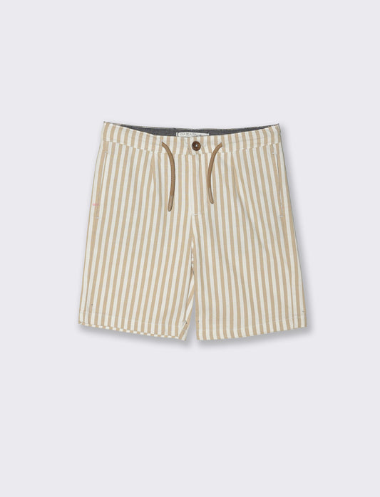 Casual striped linen blend shorts - Pattern