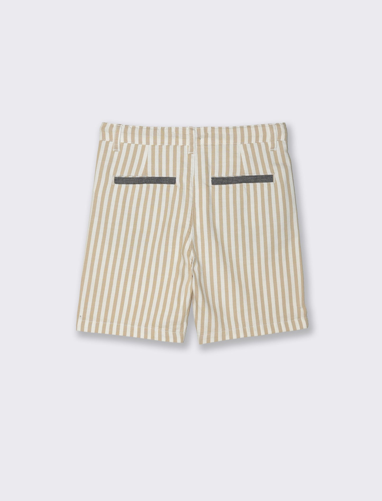 Bermuda in misto lino a righe casual - Righe