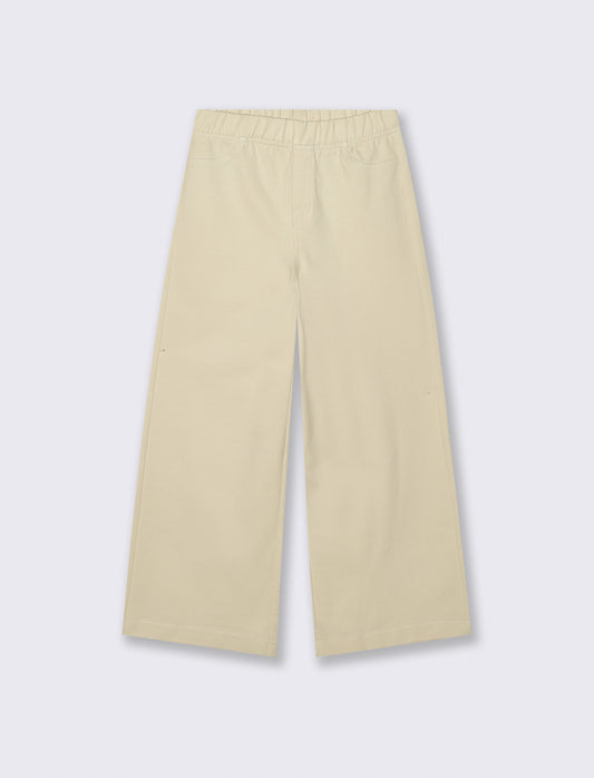 Wide Leg Palazzo Pants for Girls - Beige