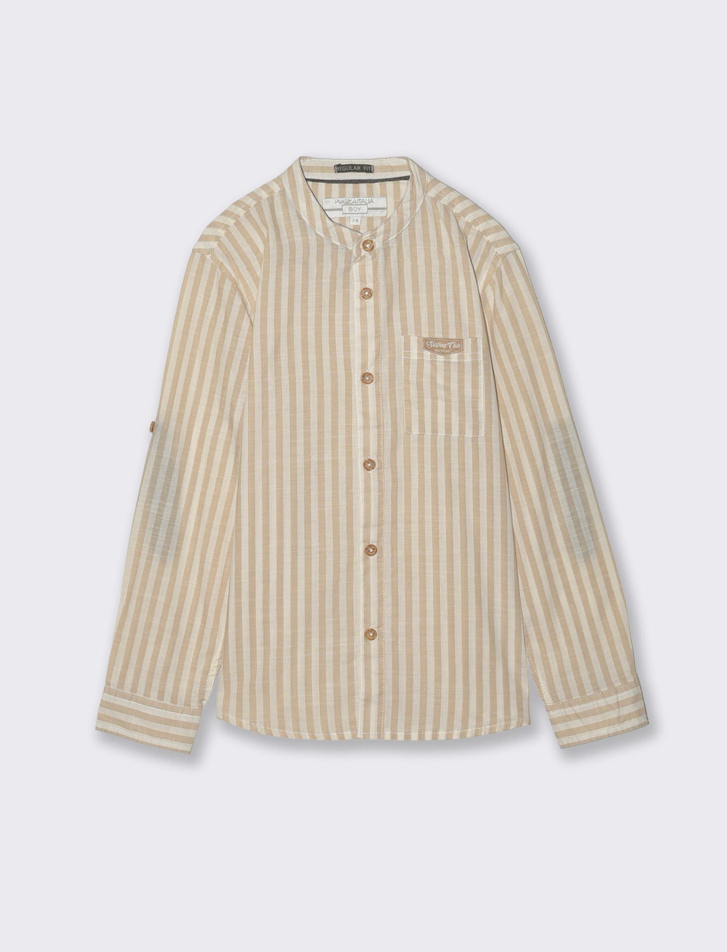 Camicia rigata in cotone con dettagli chic - Righe