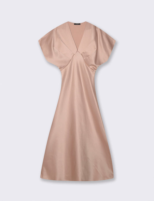 Vestito in raso - Beige champagne