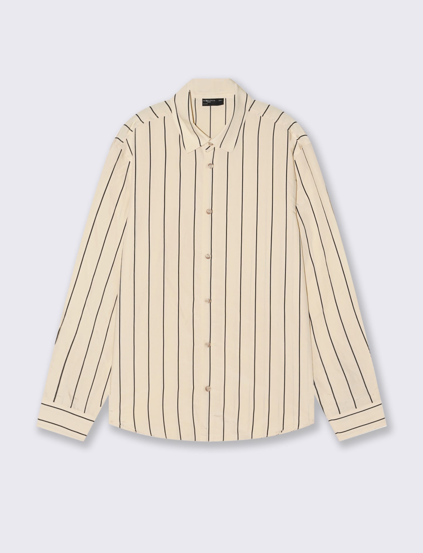 Camicia a righe in tessuto premium - Beige ecru