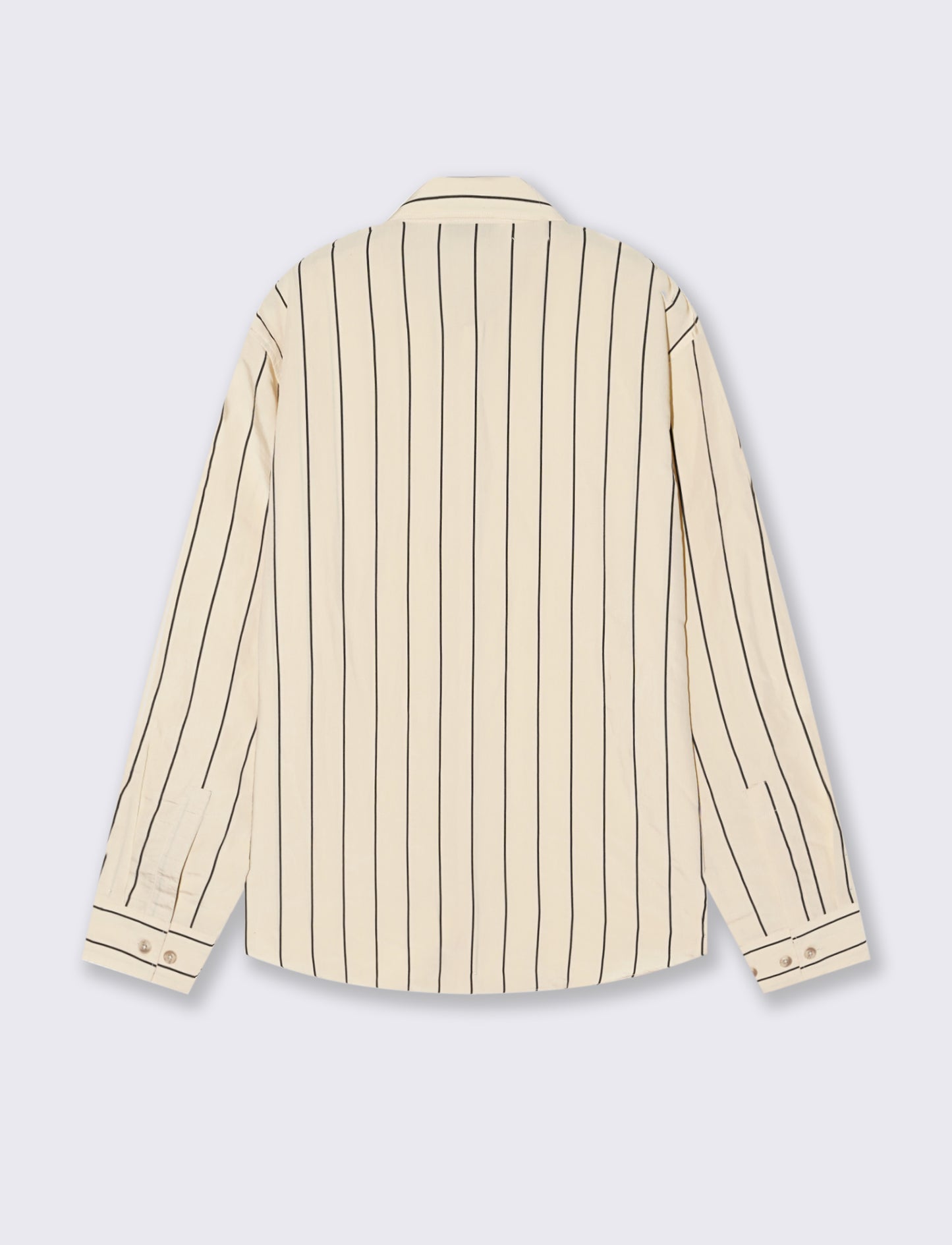 Camicia a righe in tessuto premium - Beige ecru