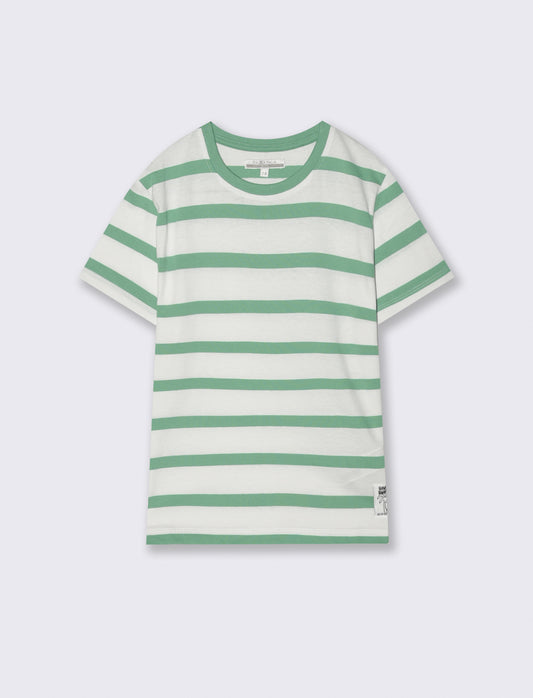 Striped Cotton Summer T-Shirt - Green