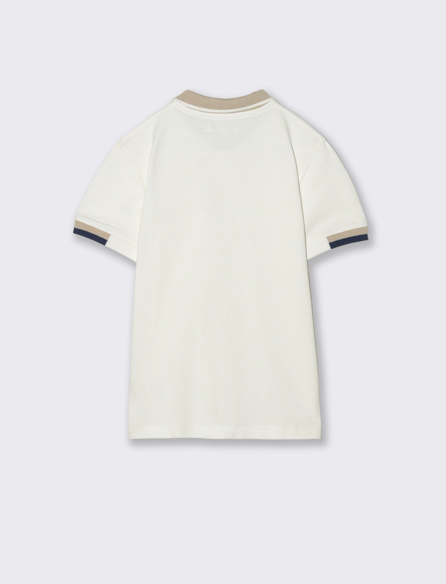 Polo in piquet con taschino elegante - Bianco latte