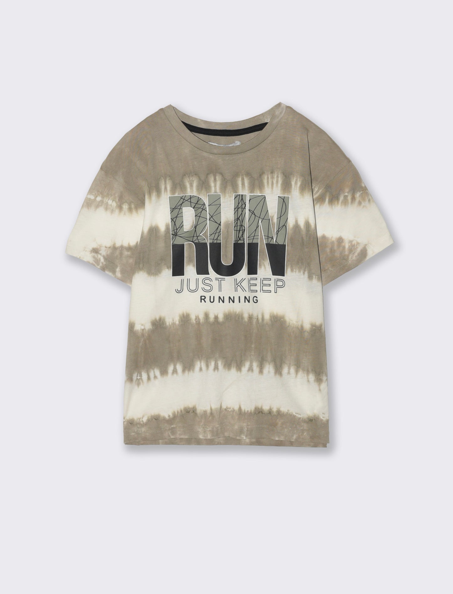 T-shirt girocollo tie-dye per l'estate - Grigio mastice