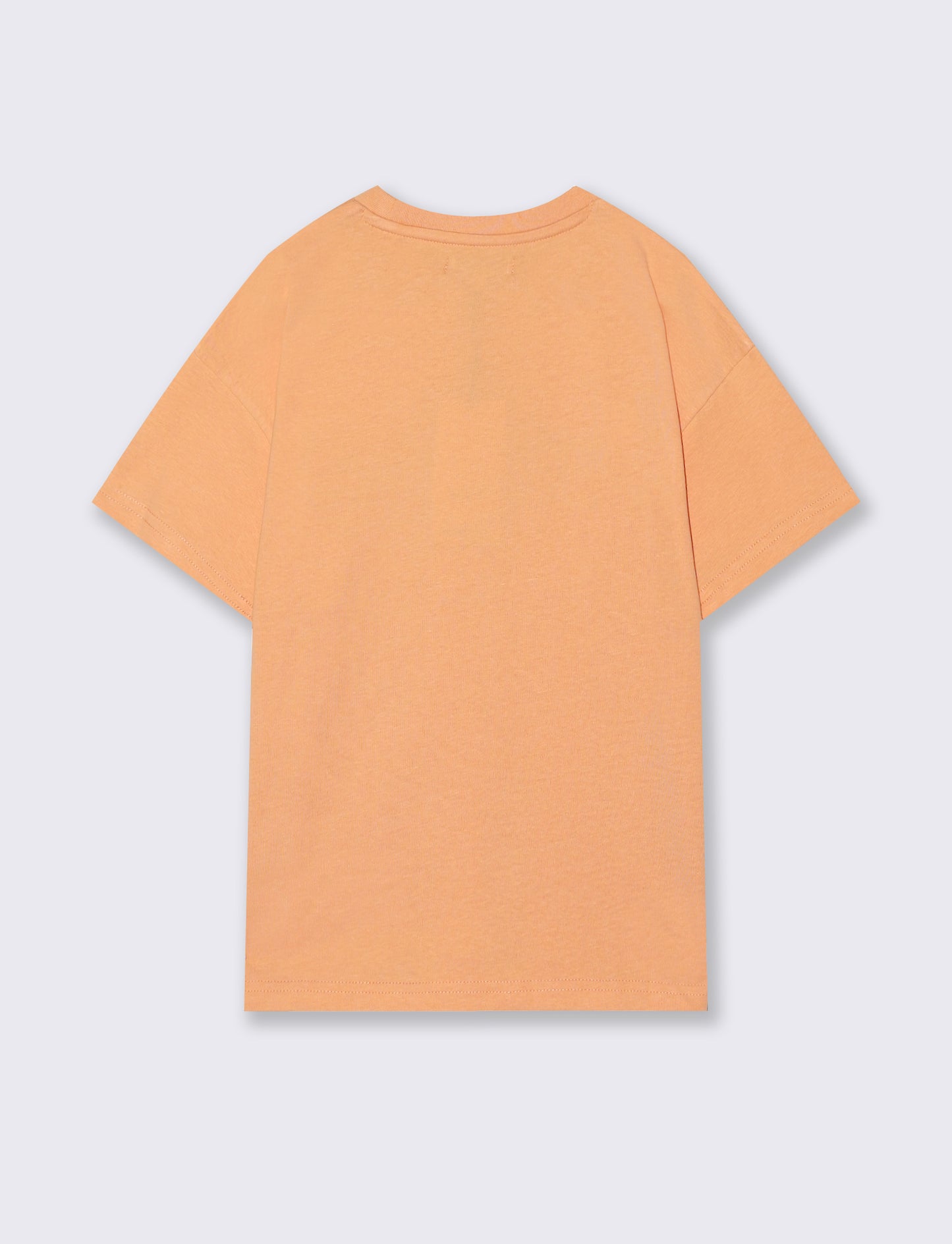 T-shirt loose in cotone estiva e trendy - Pesca