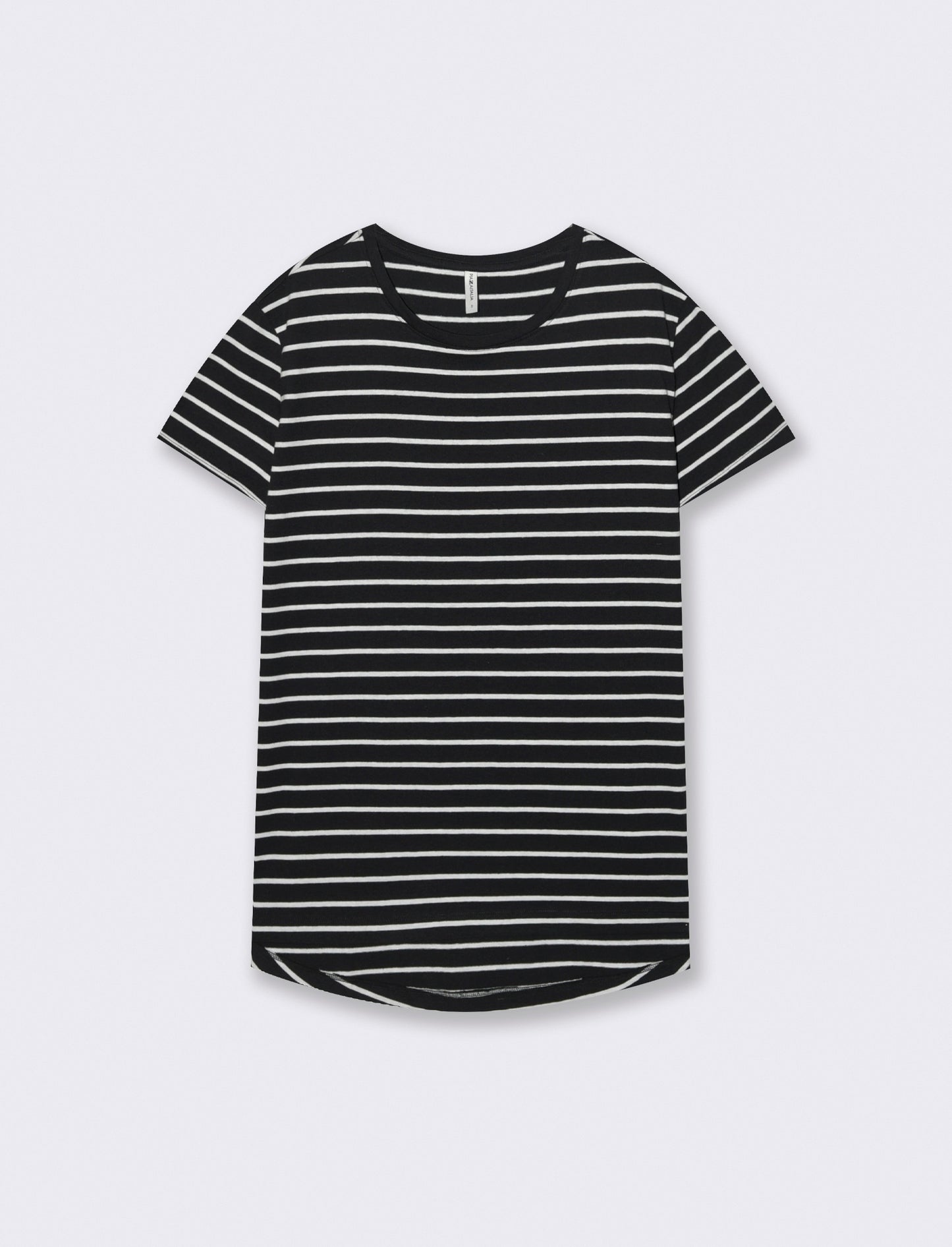 T-Shirt in Cotone Manica Corta Rigata - var 2