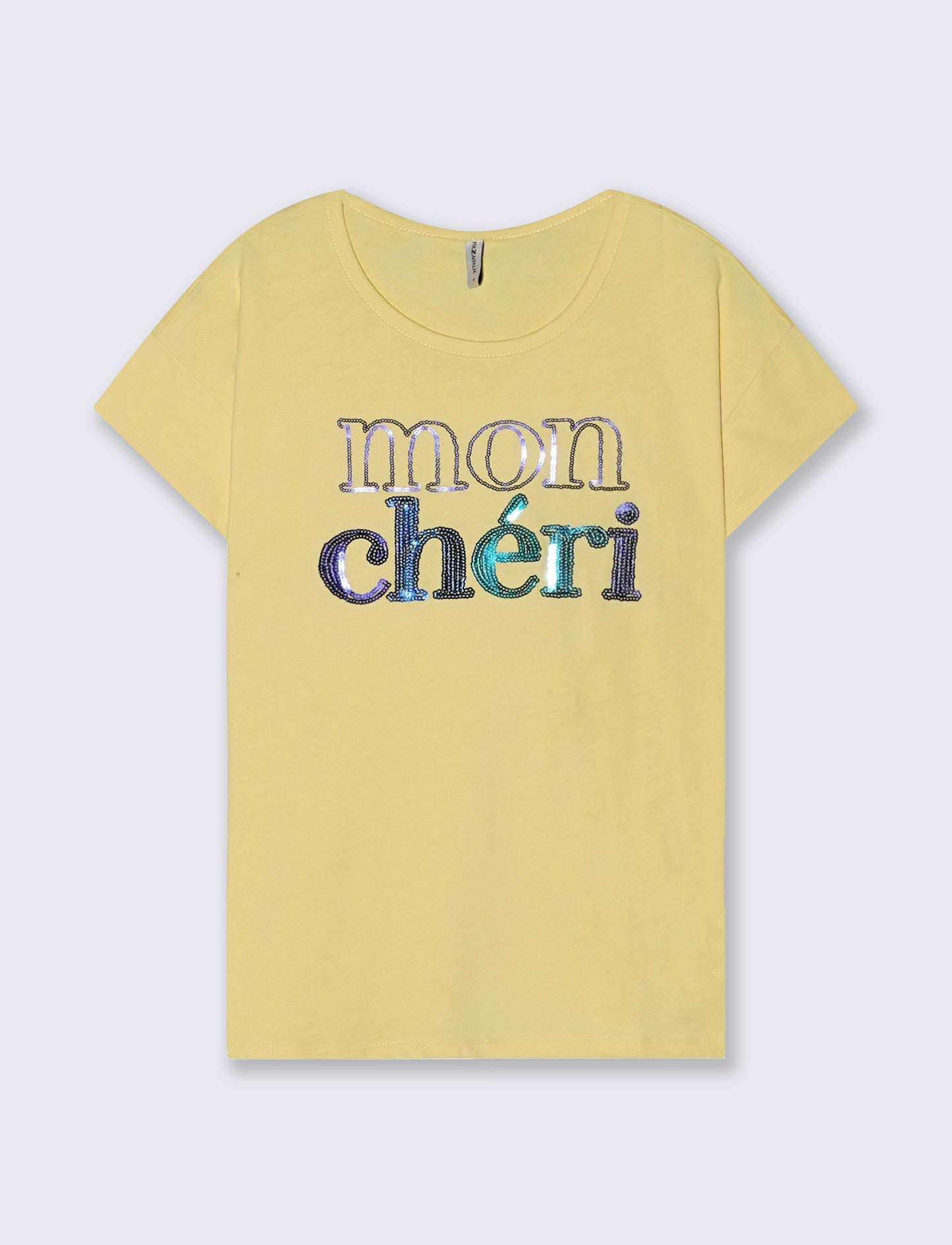 T-Shirt Manica Corta con Stampa e Paillettes - var 3