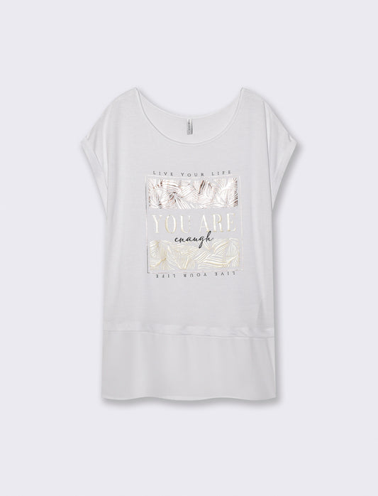 The kimono blouse features a captivating front print that adds a touch of elegance to any outfit. Wi - White