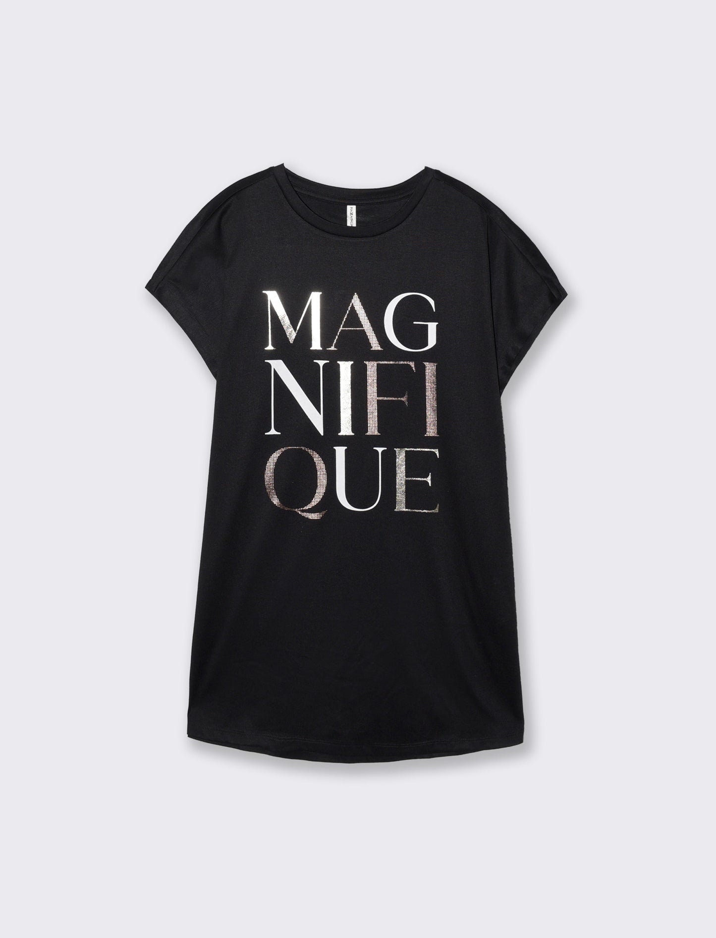 T-Shirt Manica A T con Stampa e Scollo Rotondo - var 1