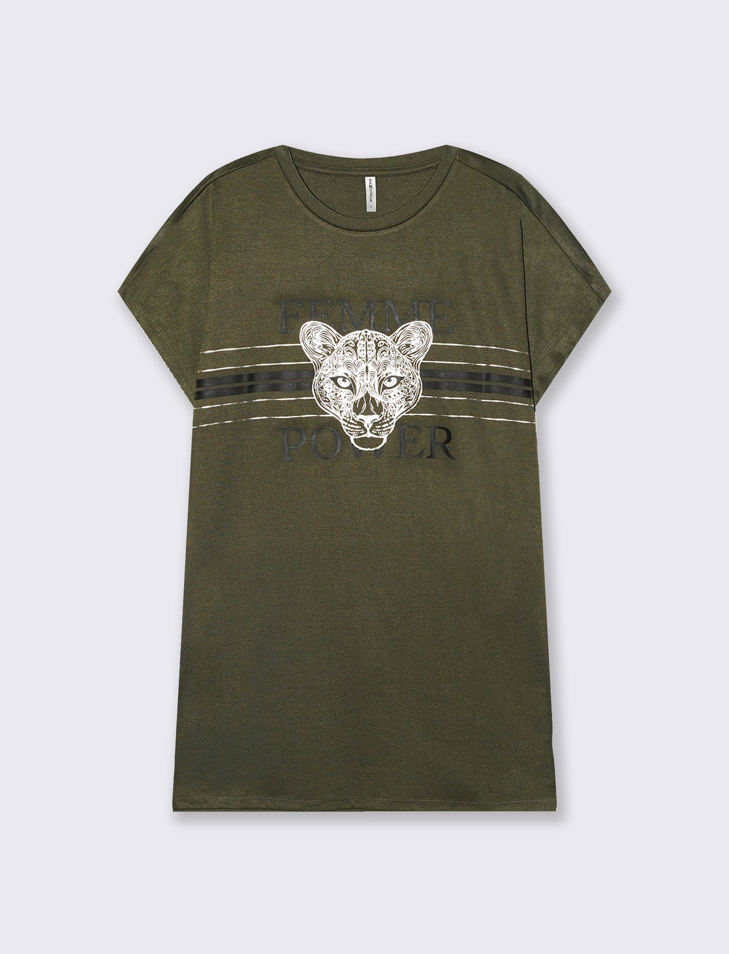 T-Shirt Manica A T con Stampa e Scollo Rotondo - var 2