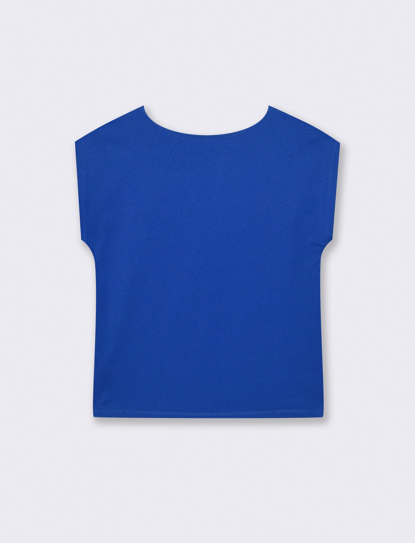 T-Shirt Manica Corta con Apertura al Collo - Blu royal