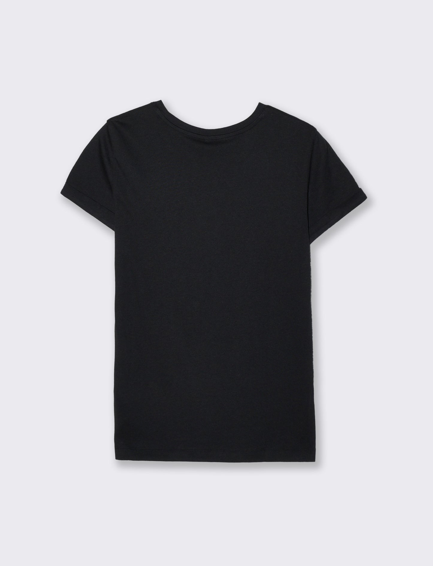 T-Shirt Manica Corta con Stampa - Nero