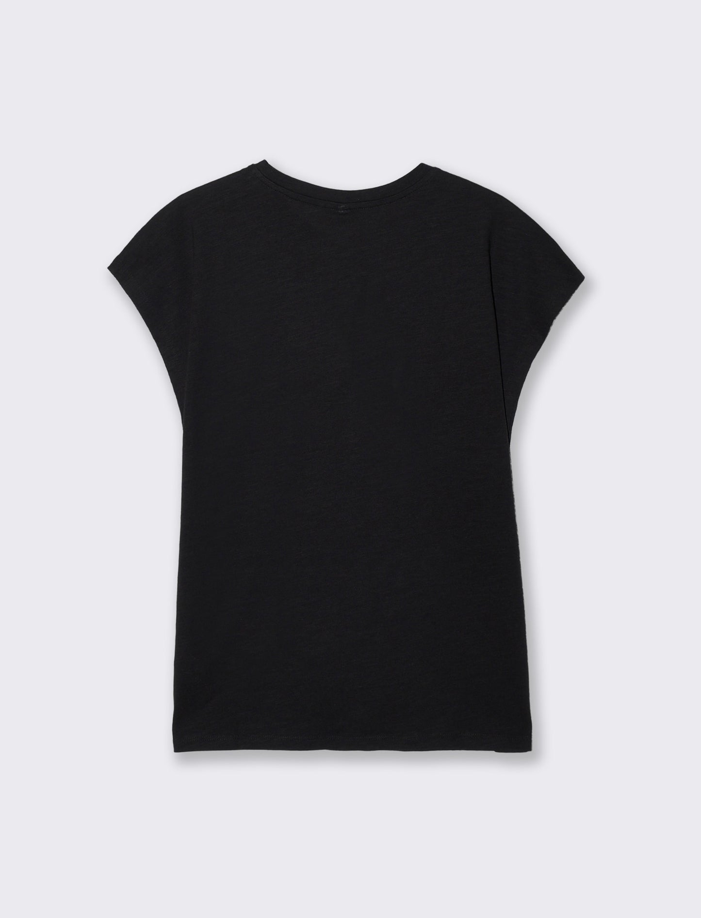 T-shirt manica corta con stampa - Nero