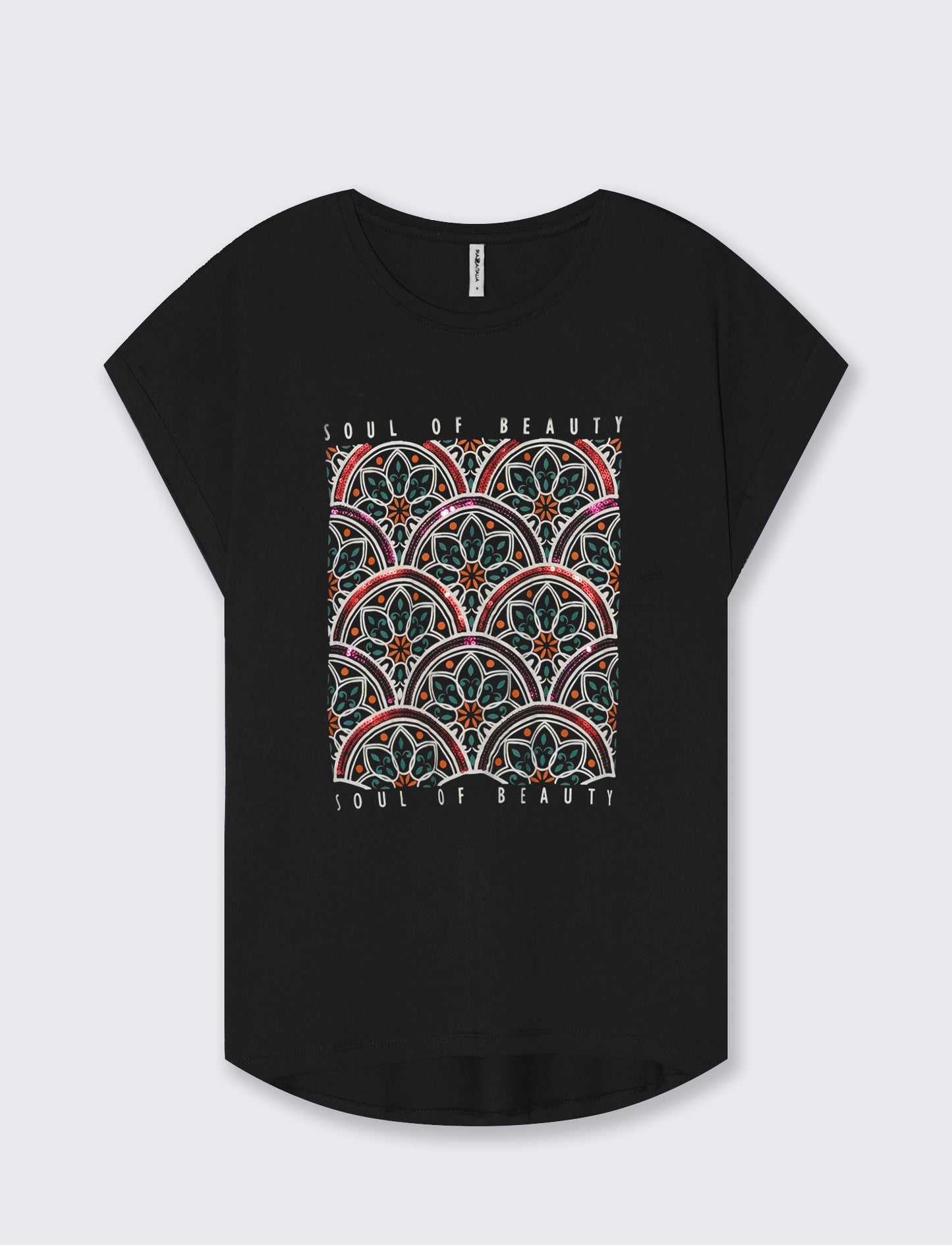 T-shirt in cotone con stampa frontale - var 2