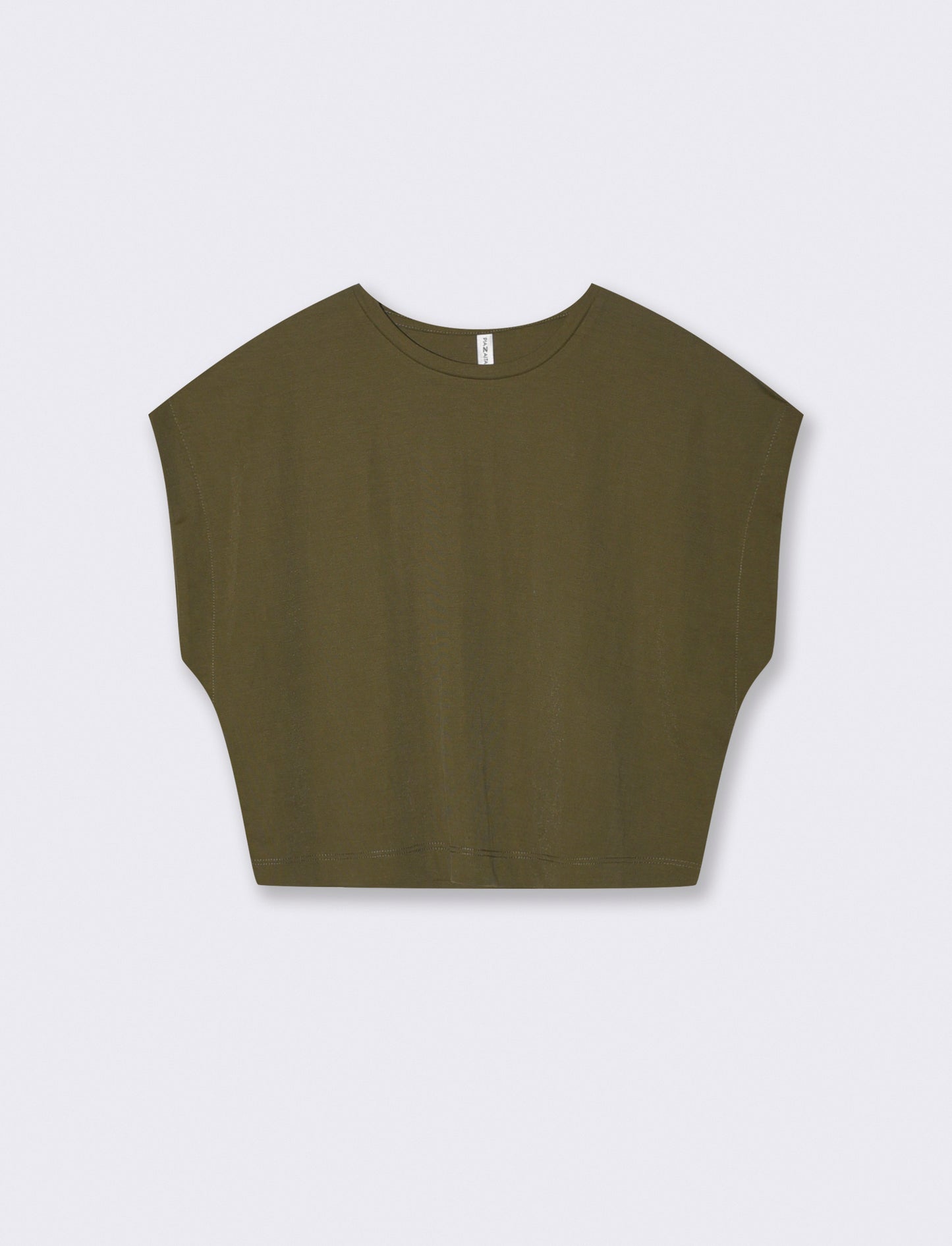 T-Shirt Basica Manica Corta Crop - Kaky 1