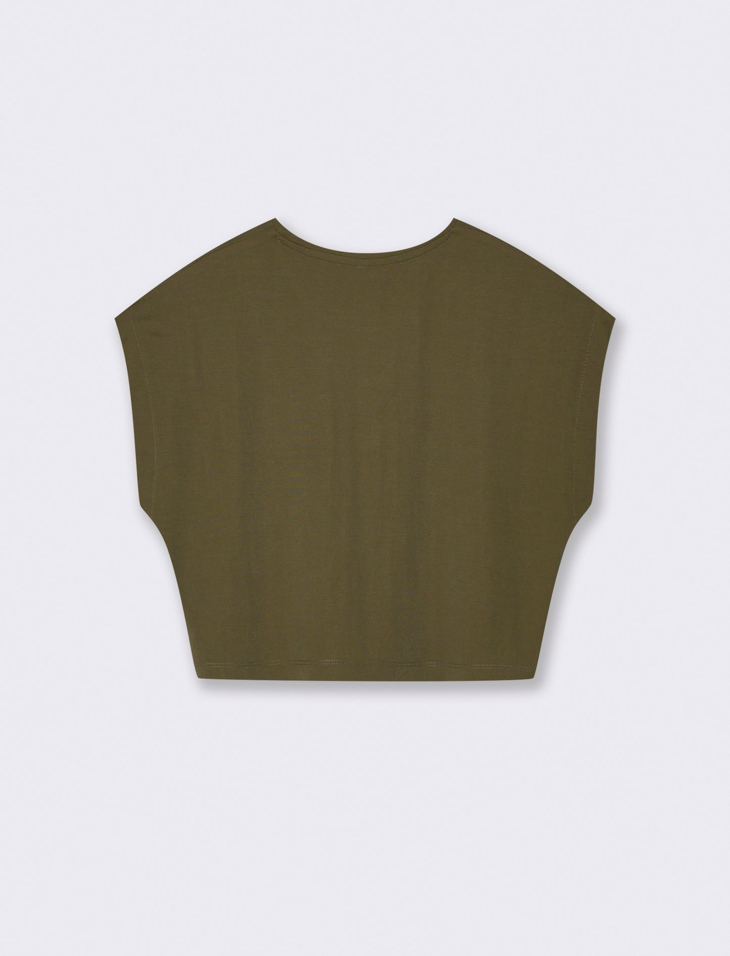 T-Shirt Basica Manica Corta Crop - Kaky 1