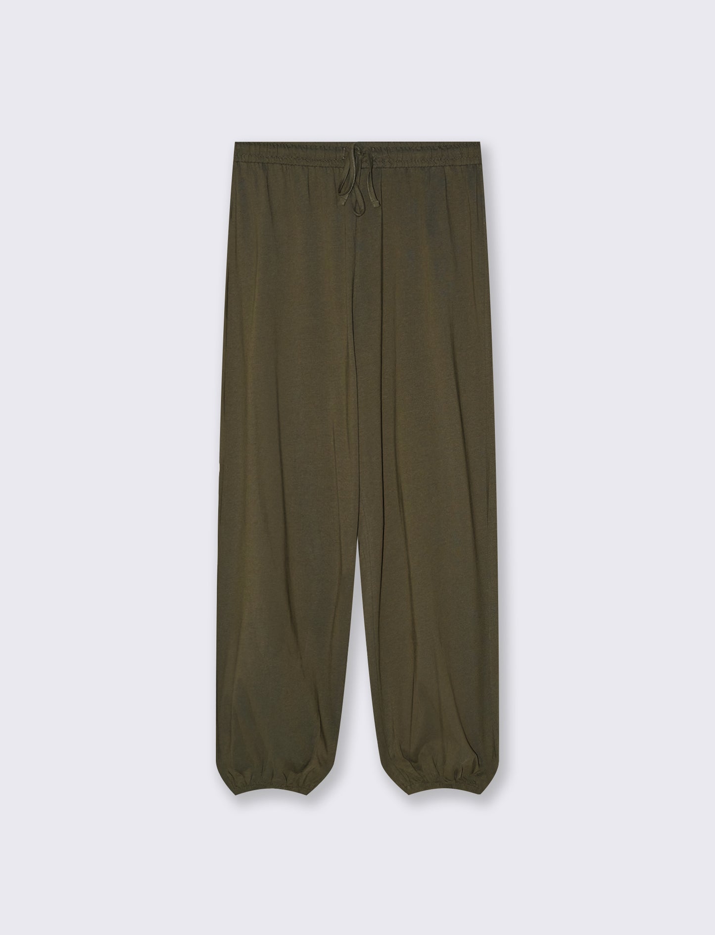 Introducing the perfect blend of comfort and style: our low-crotch cotton pants designed for women. - Green