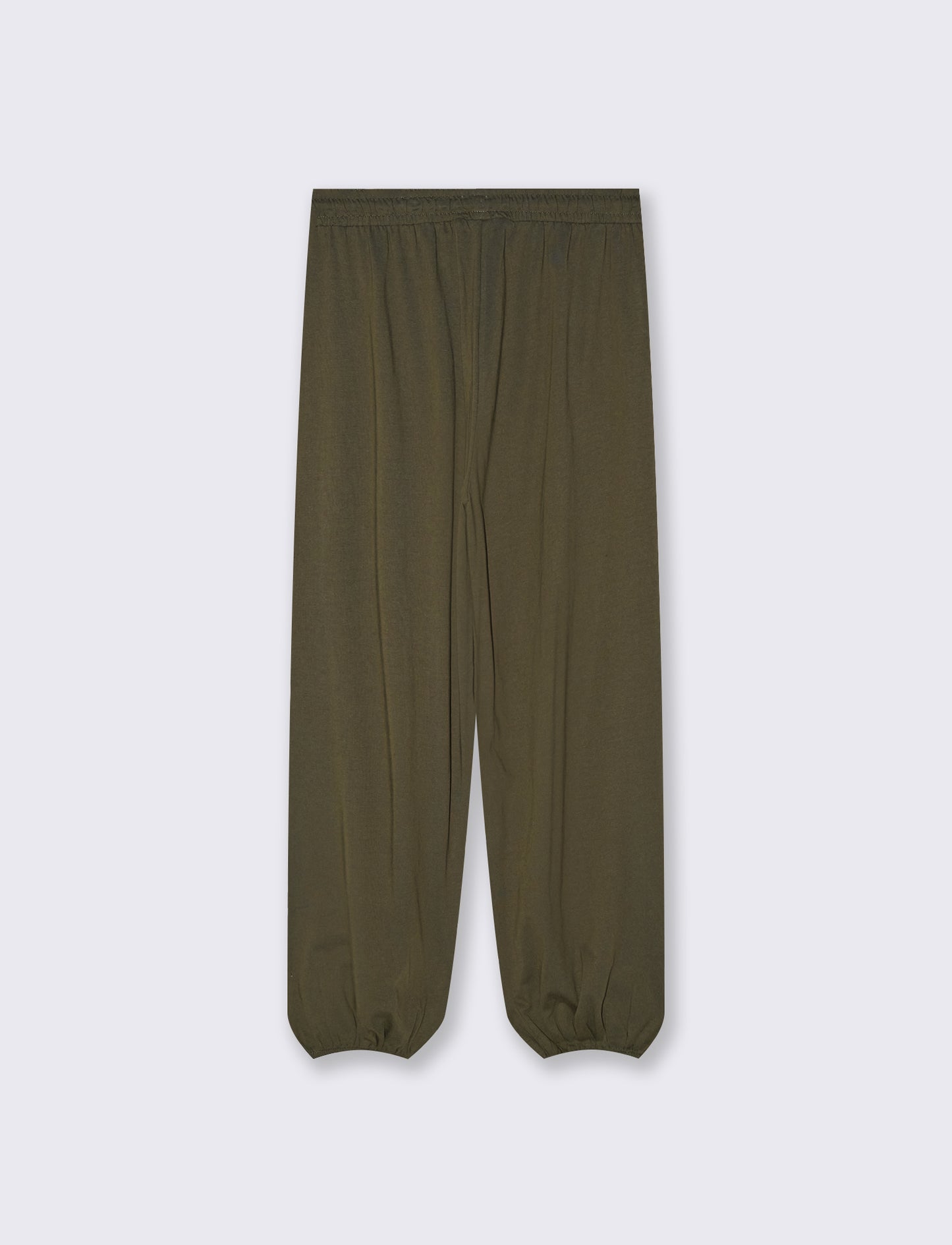 Introducing the perfect blend of comfort and style: our low-crotch cotton pants designed for women. - Green