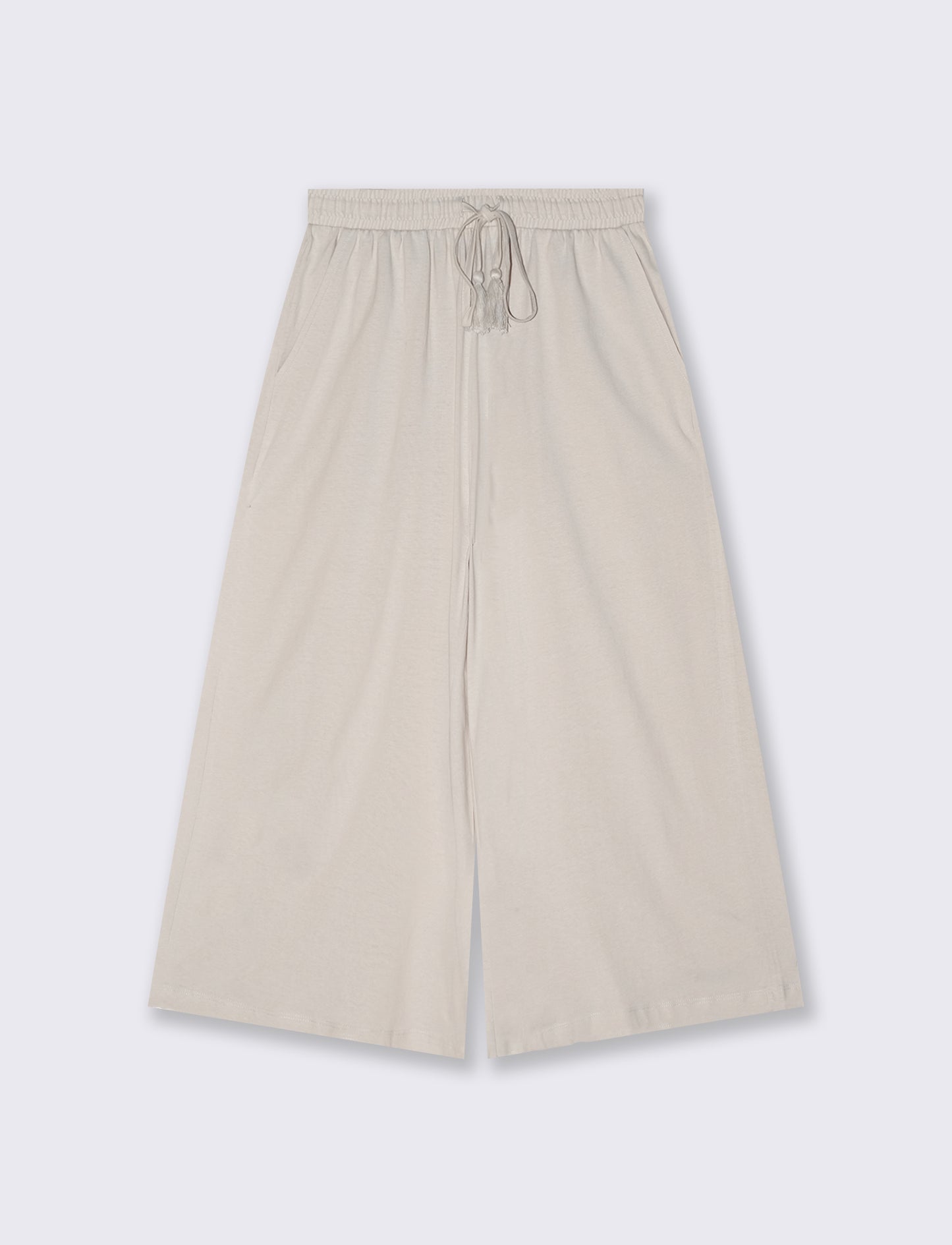 Introducing the stylish culotte pants designed for the modern woman. Featuring a comfortable elastic - Beige