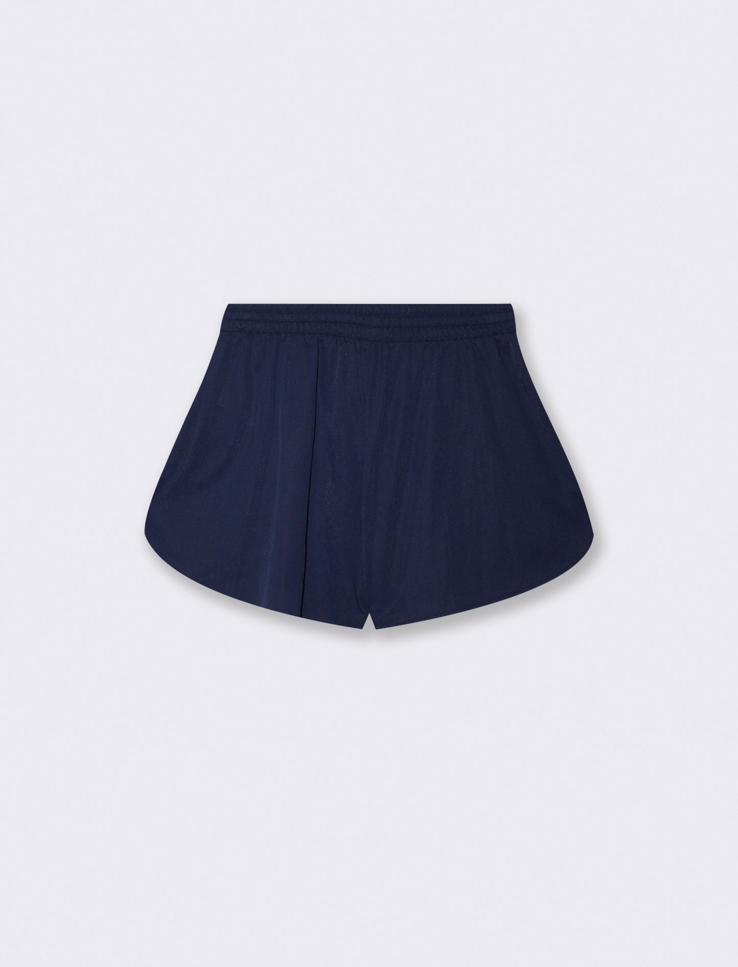 Introducing the perfect blend of comfort and style for women: these short shorts feature a rounded h - Blue