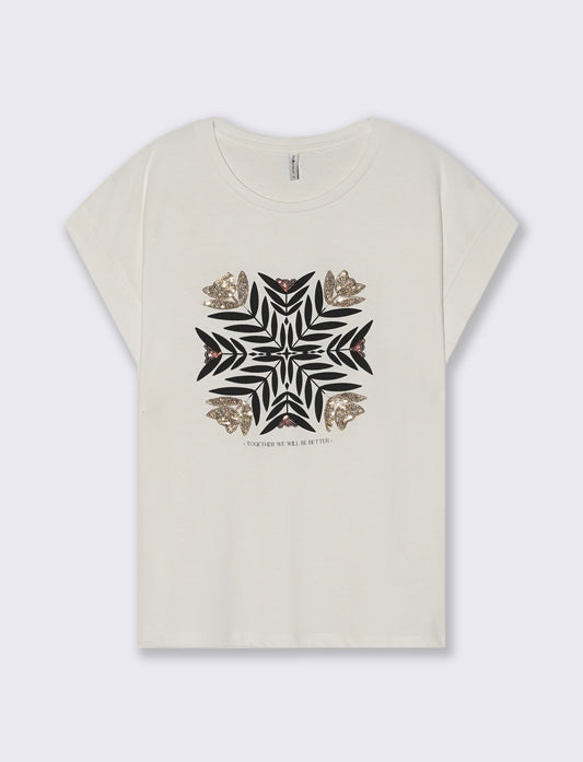 T-Shirt Manica Corta con Stampa Frontale - var 1