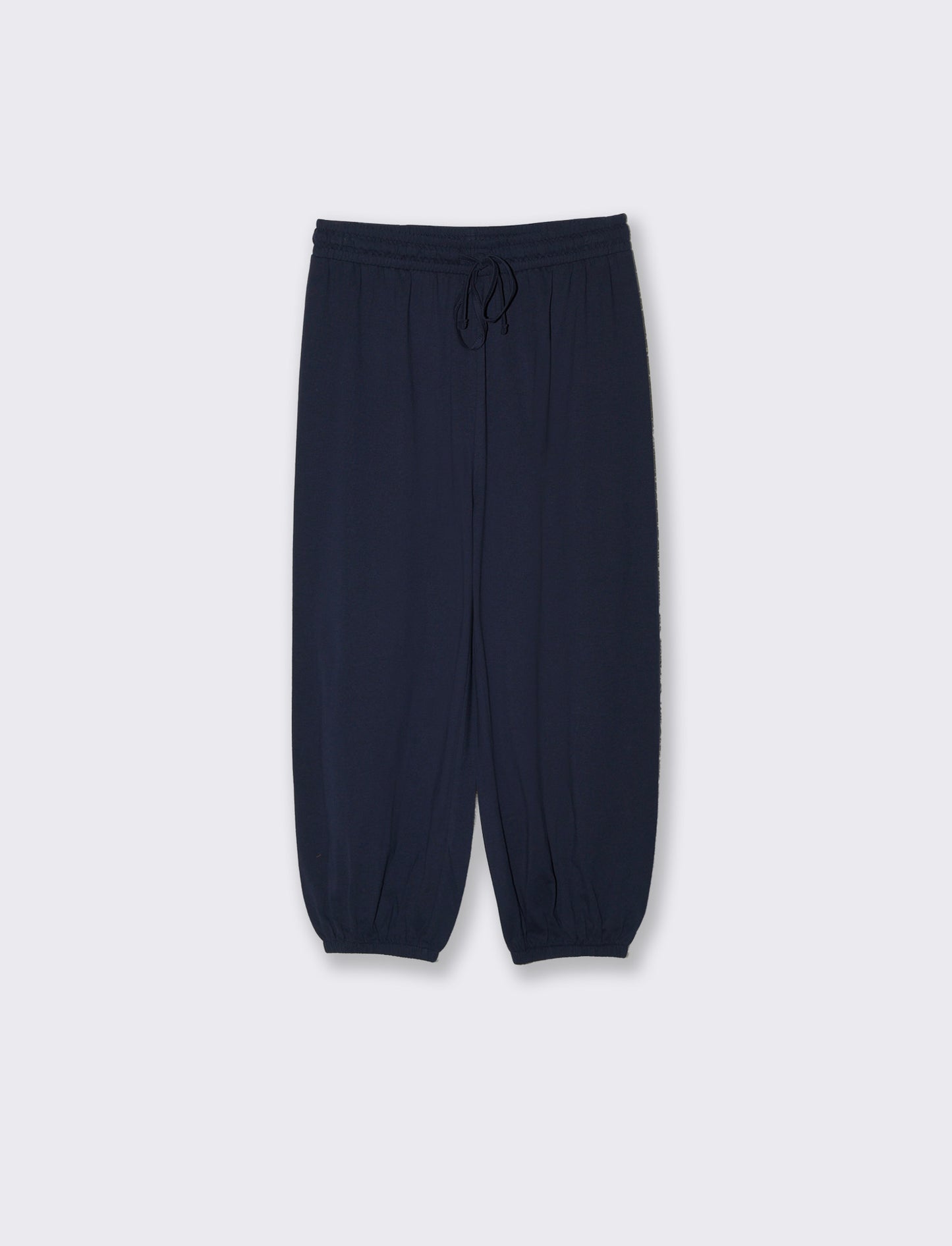 Pinocchietto in cotone con elastico vita - Blu