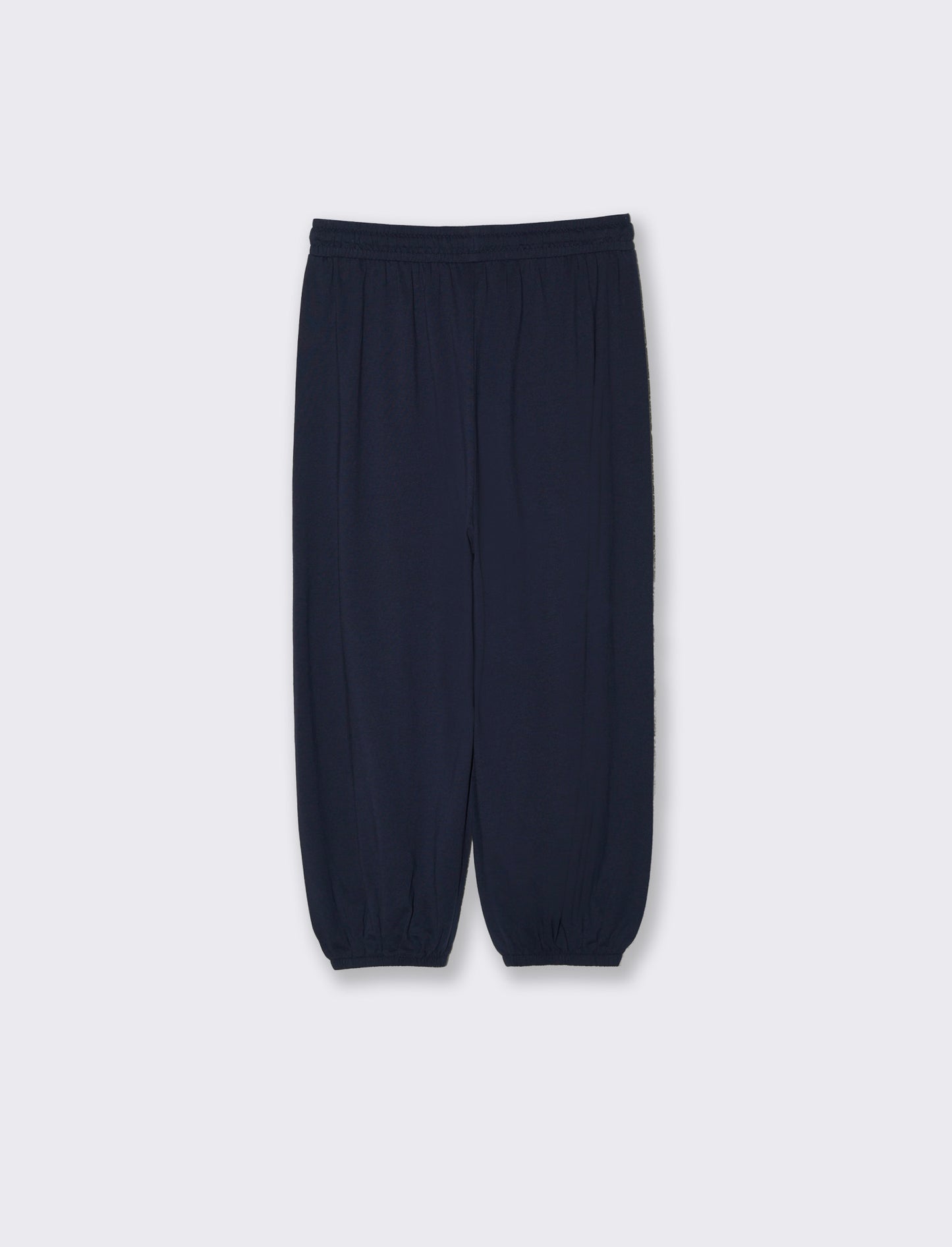 Pinocchietto in cotone con elastico vita - Blu