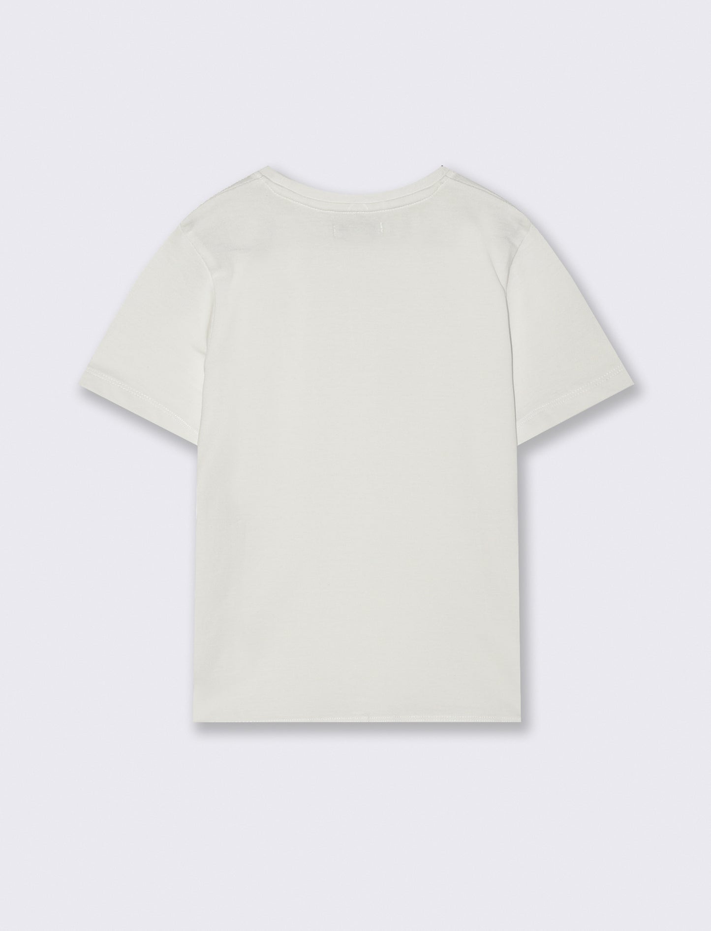 T-shirt piquet girocollo mezza manica - Bianco