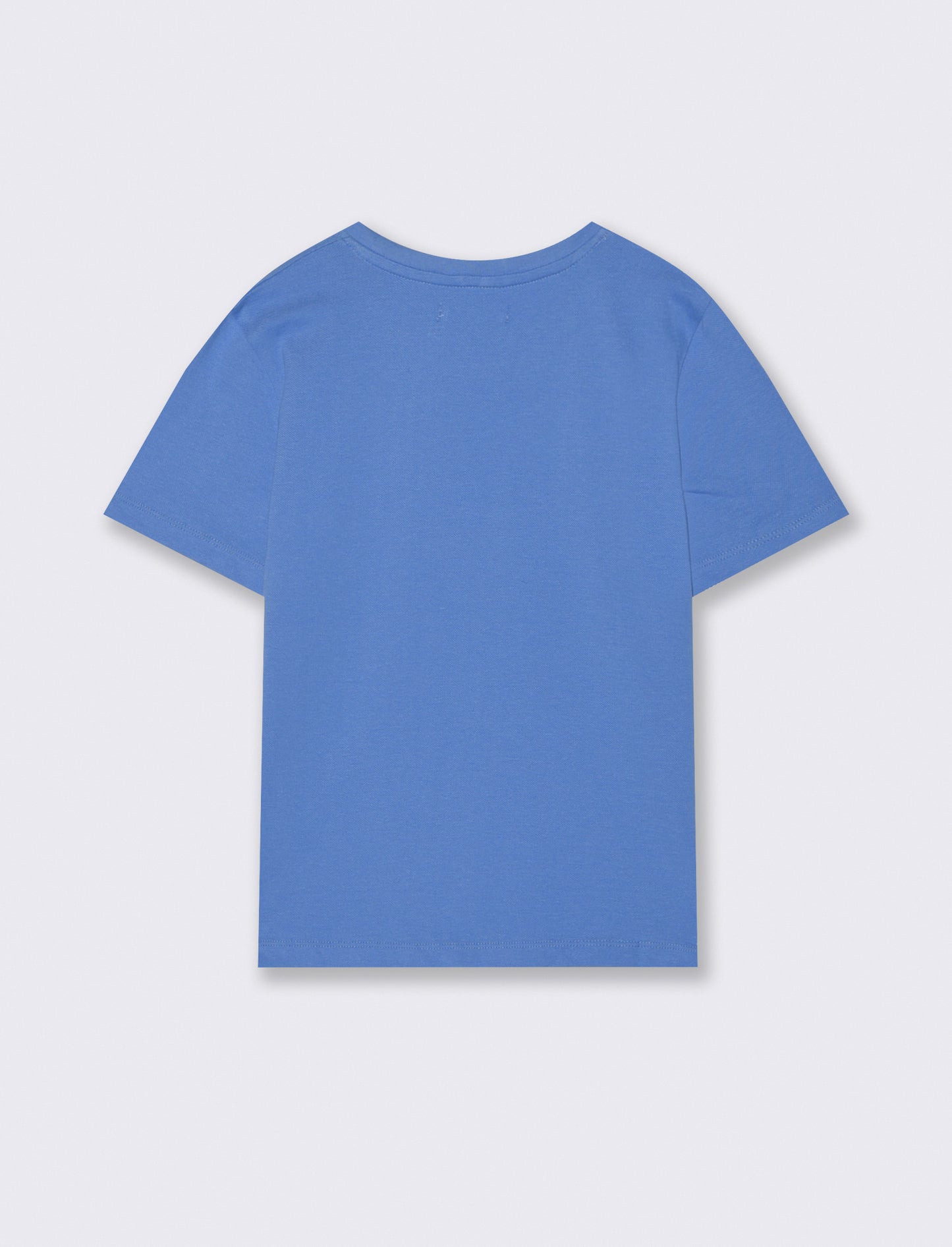 T-shirt piquet girocollo mezza manica - Blu oceano