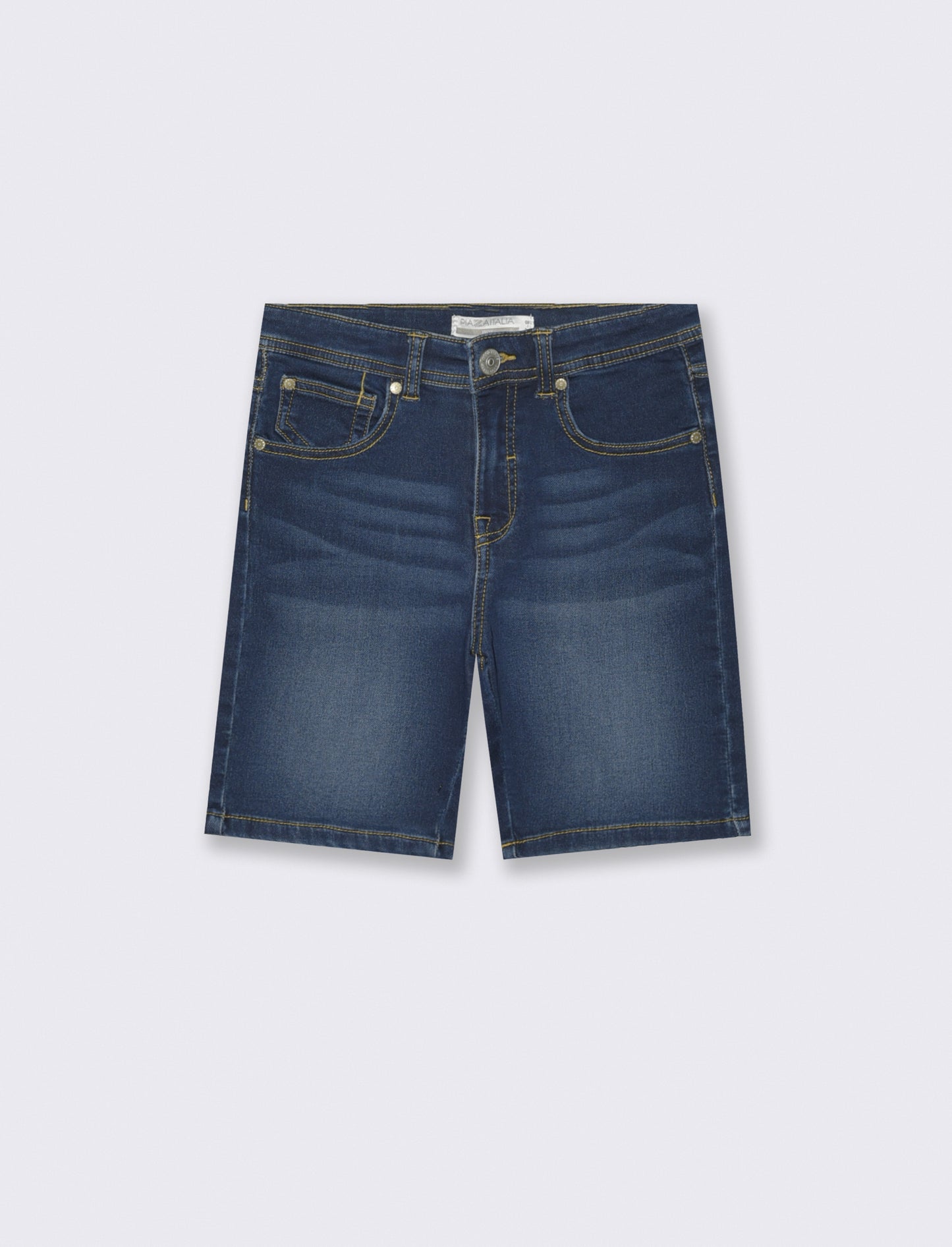 Bermuda 5 tasche effetto denim estivo - DENIM SCURO