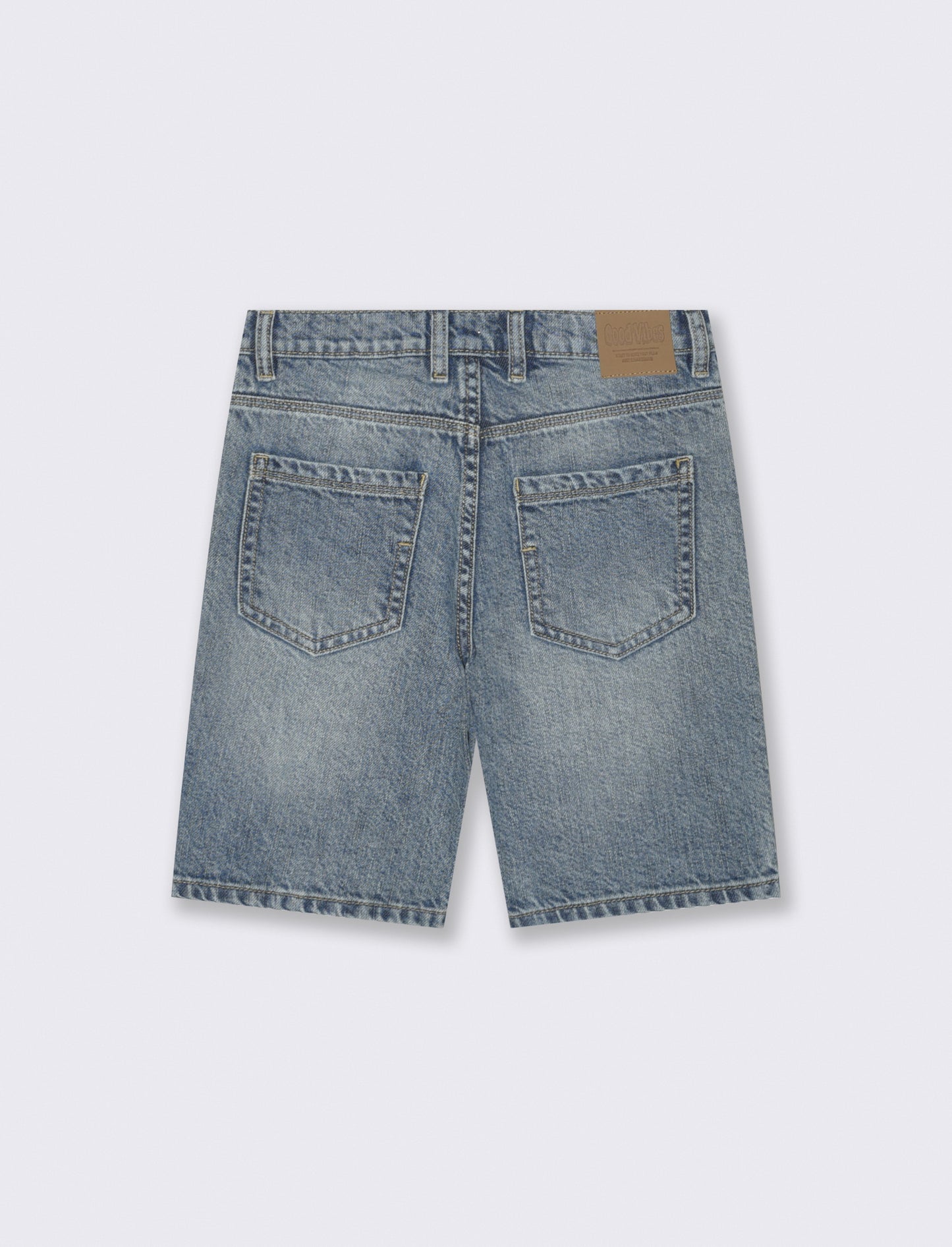 Bermuda denim 5 tasche lavaggio marble - Denim chiaro