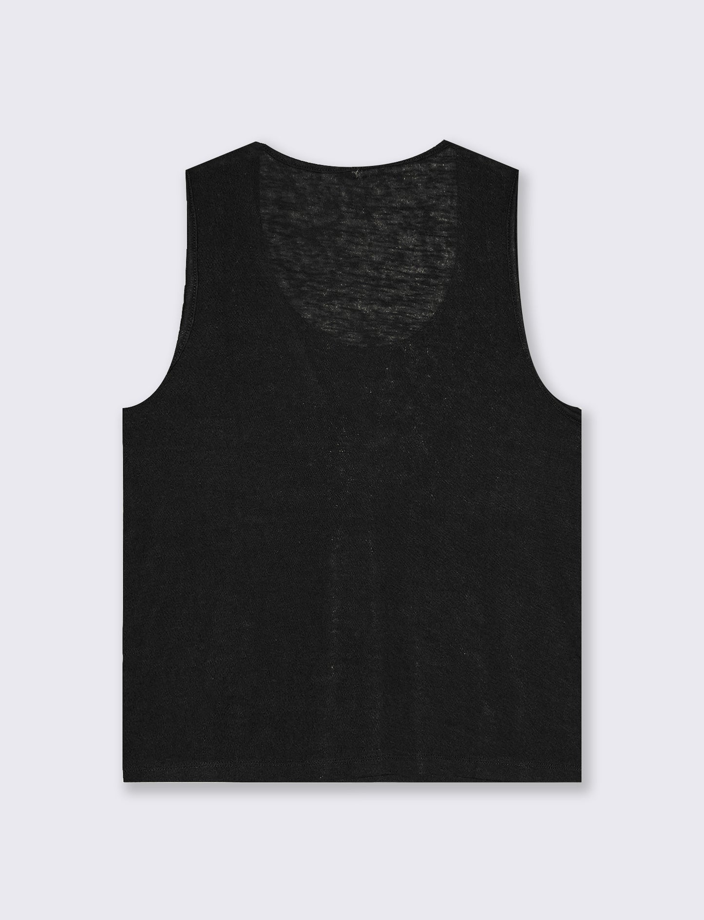 Top Scollo a V con Inserto Svasato - Nero