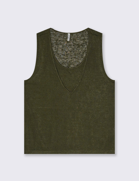 Top Scollo a V con Inserto Svasato - Kaky 1