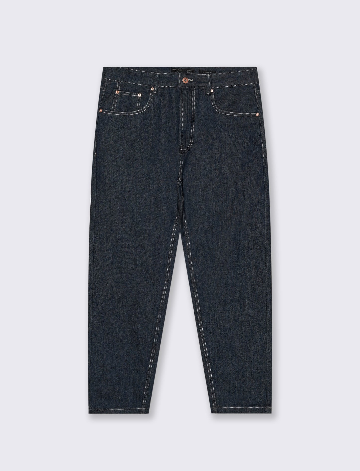 JEANS STRAIGHT FIT LAVAGGIO ZERO BLU - DENIM SCURO