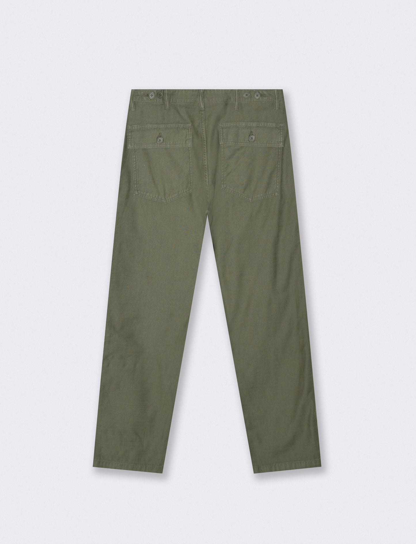 Regular fit twill slub trousers with pockets - Green