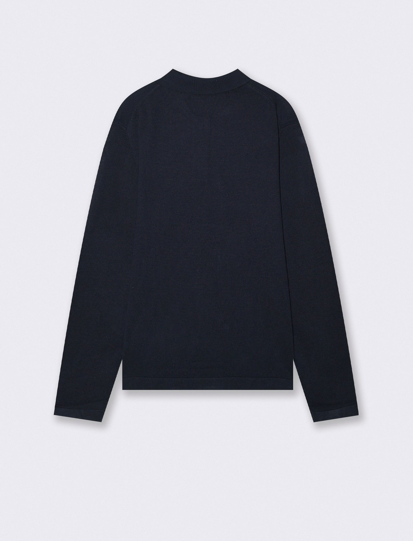 Maglia Polo con Colletto e Maniche Lunghe - Blu