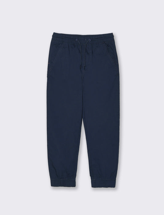 Comfortable Cotton Jogger Pants - Blue