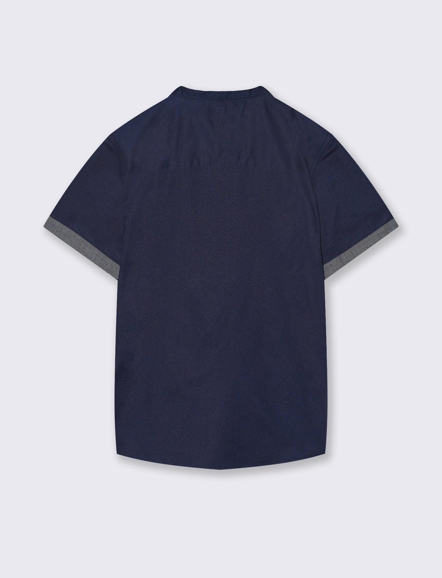 Korean half sleeve cotton shirt - Blue