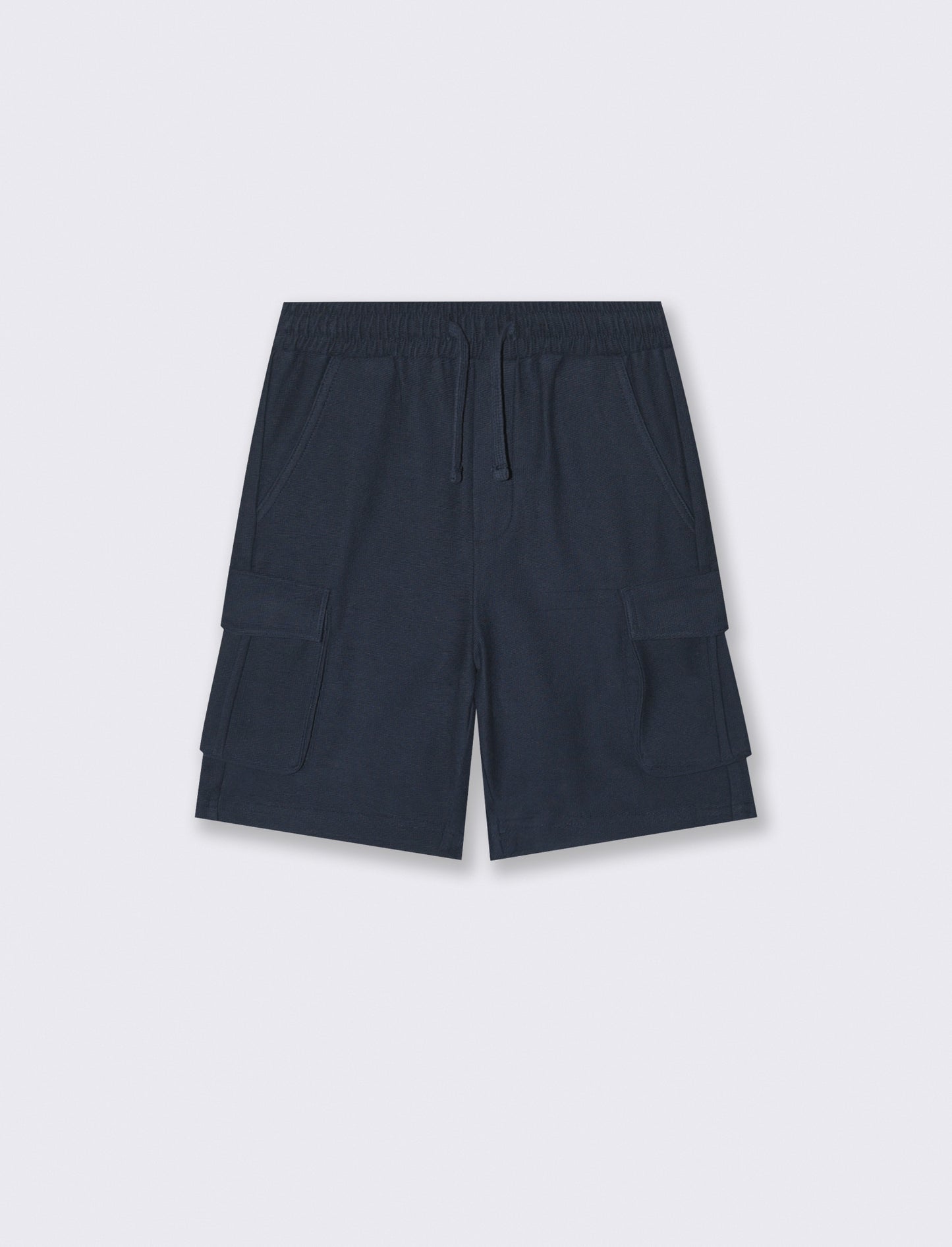 Bermuda in felpa 100% cotone con tasconi - Blu
