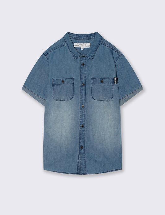 Camicia in denim mezza manica estiva - Denim