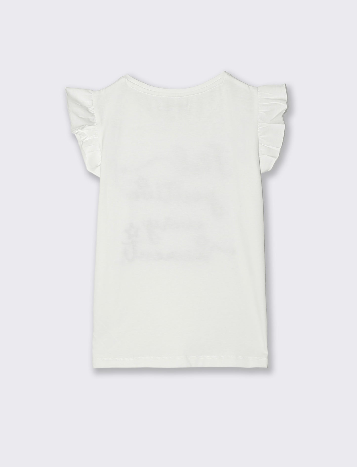 T-shirt bambina in cotone con ricamo - Bianco