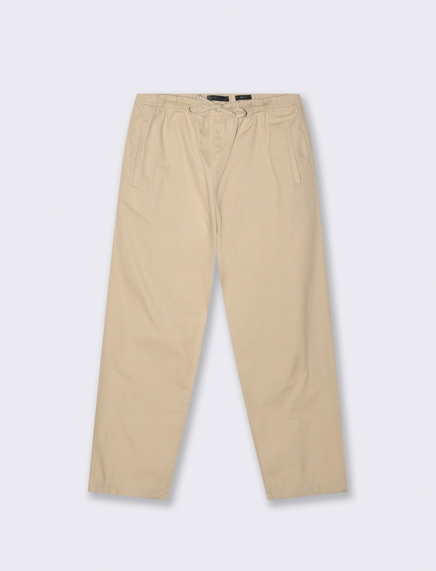 Pantalone Jogger Carrot Fit Con Tasche - Beige