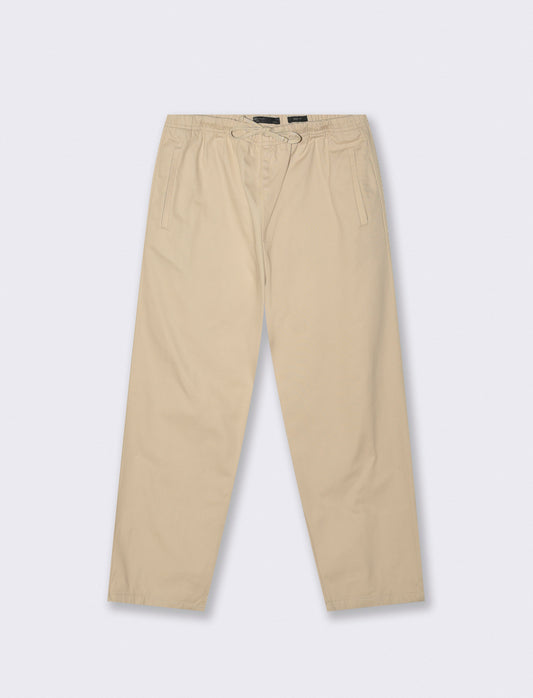 Pantalone Jogger Carrot Fit Con Tasche - Beige