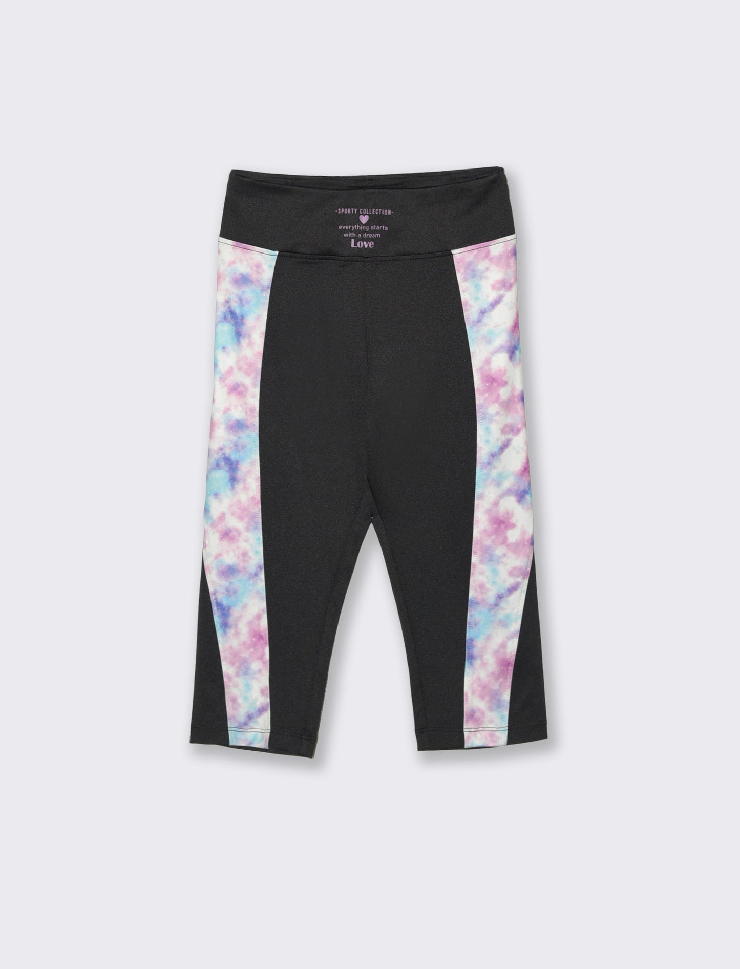 Leggings sportivi con dettagli stampati - Nero