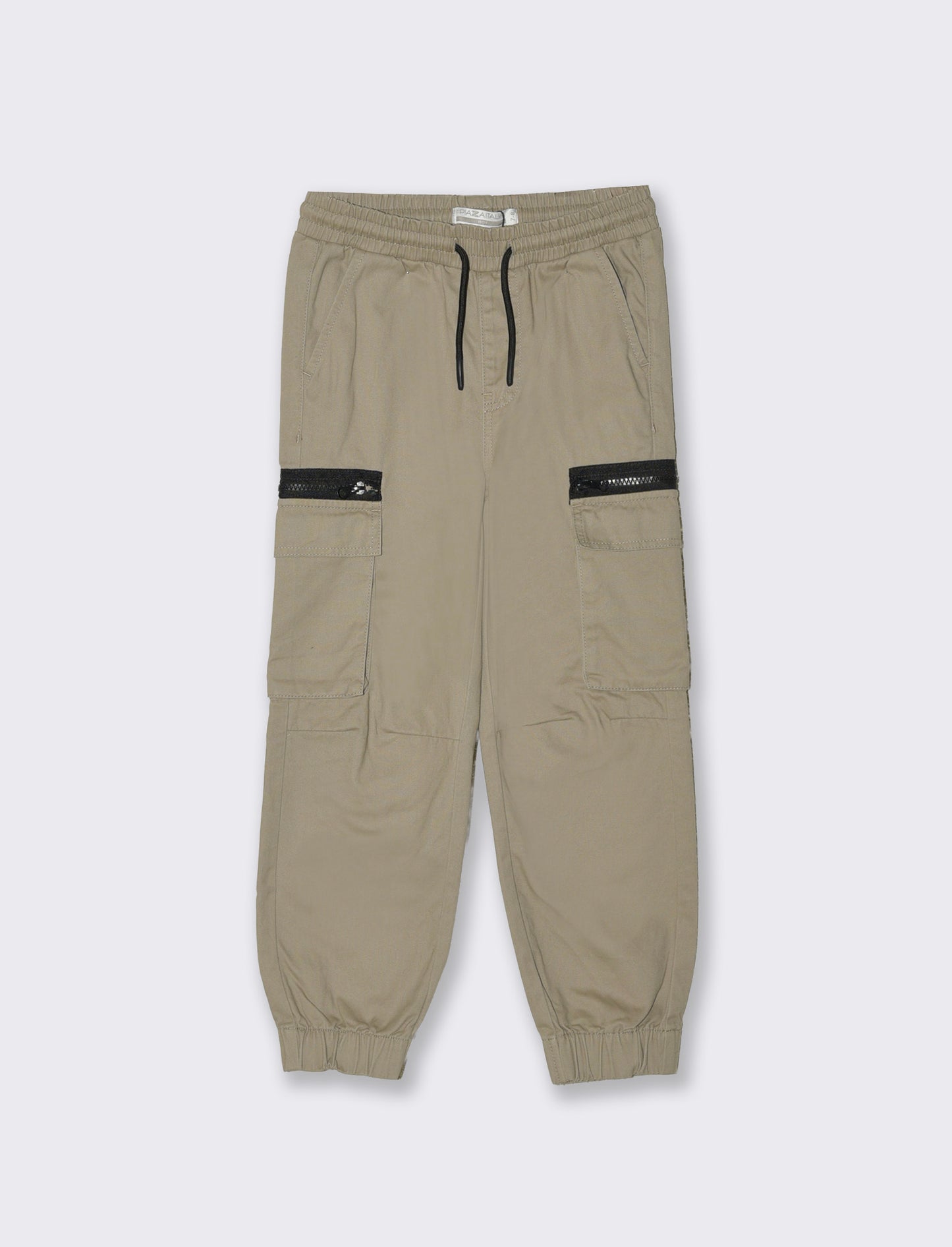 Pantaloni Jogger in Cotone con Coulisse - Beige